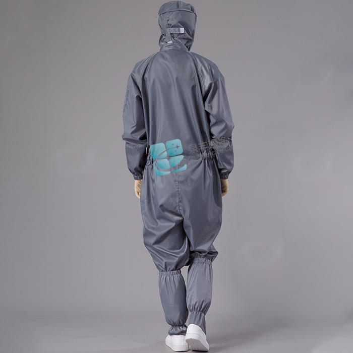 斜門襟連體無塵服